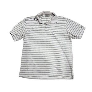 Nike Fit Dri Tour Performance Essential Golf Striped Blue Polo Shirt Men's XL